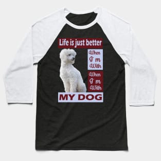 Life is just better when I'm with my Poodle dog Baseball T-Shirt